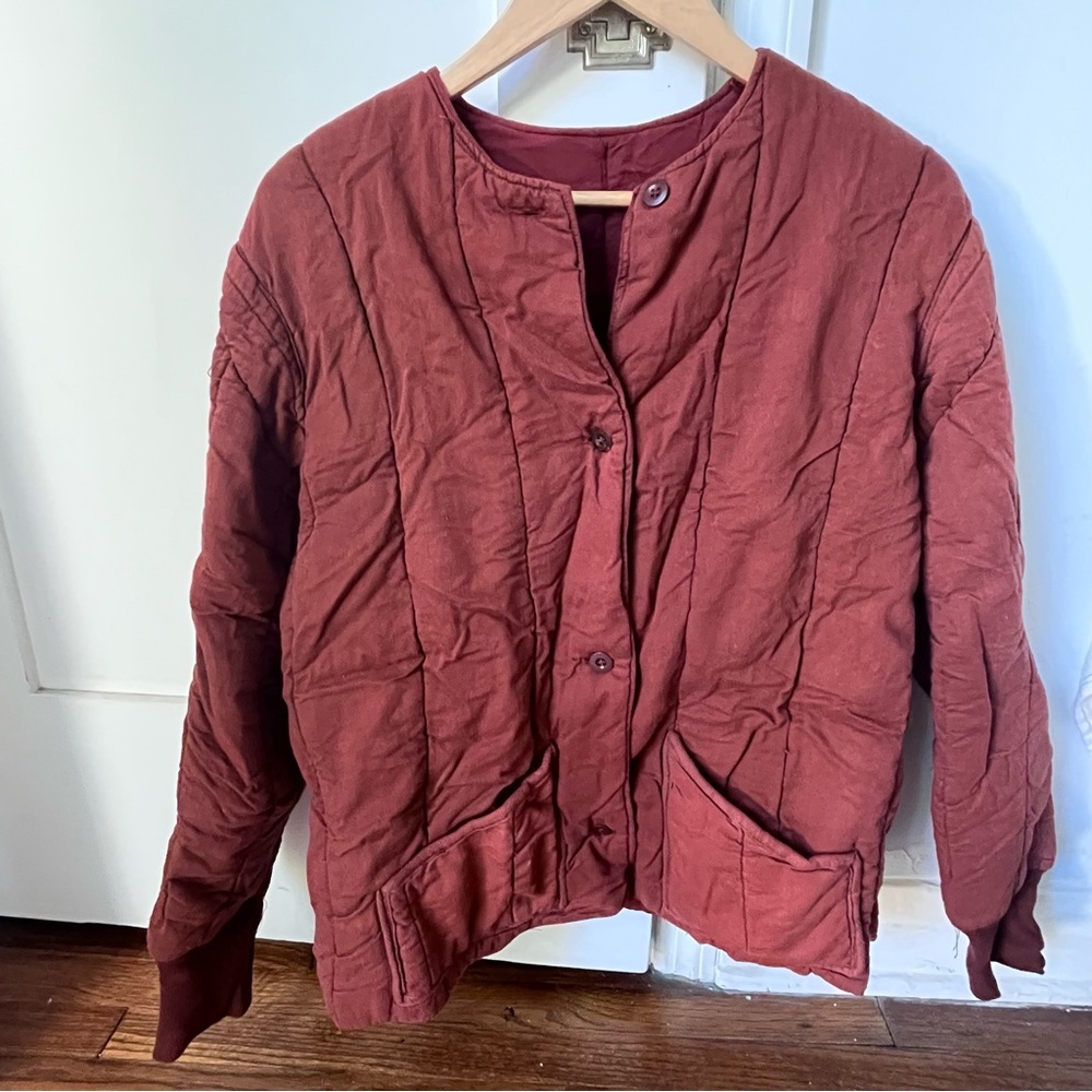 Vintage Women's Quilted Jacket - Rust